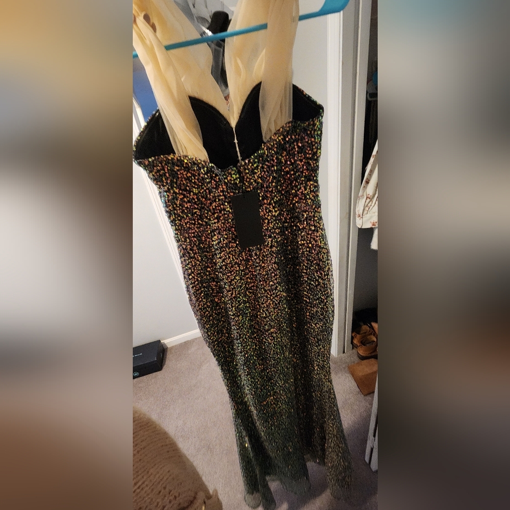 Multicolor Sequin Gown - Picture 2 of 4